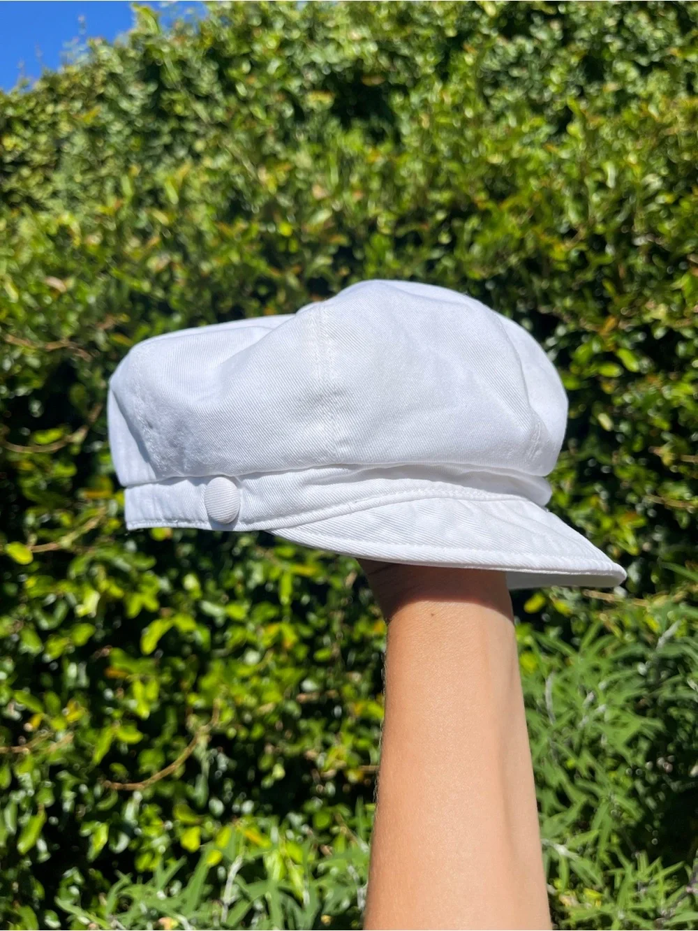 Calvin Klein CK Y2K Newsboy White Cotton Hat Cap 2000s